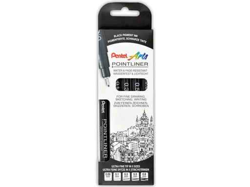 [90209621 1292859] pentel Fineliner Pigment POINTLINER Schwarz