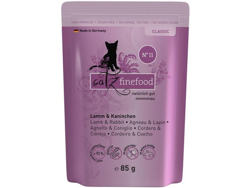 [90209695 1293275] catz finefood Nassfutter No.11 Lamm &amp; Kaninchen, 85 g