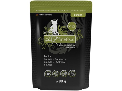 [90209705 1293293] catz finefood Nassfutter Purrrr No.105 Lachs, 80 g
