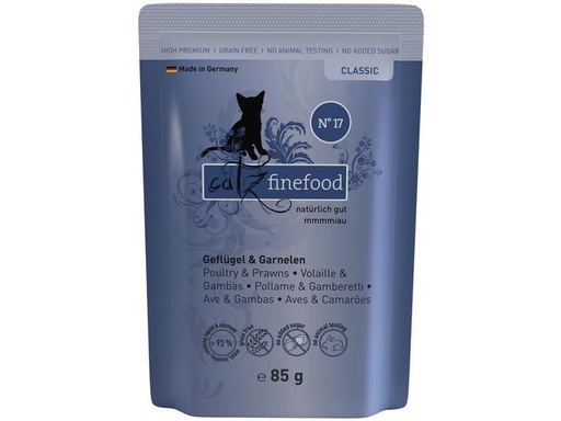 [90209715 1293281] catz finefood Nassfutter No.17 Geflügel &amp; Garnele, 85 g