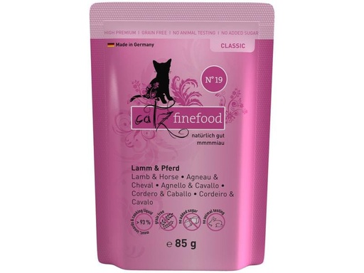 [90209731 1293283] catz finefood Nassfutter No.19 Lamm &amp; Pferd, 85 g