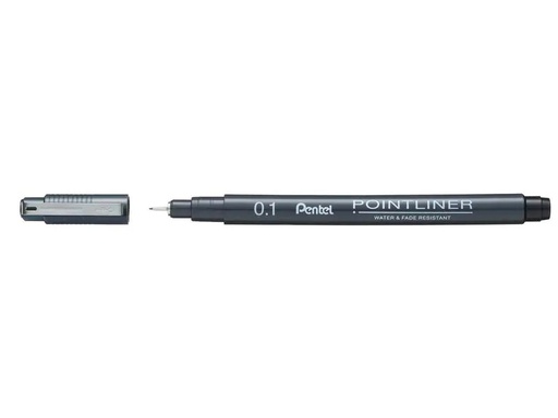[90209970 1292855] pentel Fineliner Pigment POINTLINER 0.1 mm, Schwarz