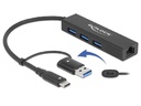 Delock USB-Hub 3.0 Typ-C + LAN