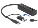Delock USB-Hub 3.0 Typ-C + SD/MicroSD Slot