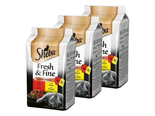 [90210247 1311280] Sheba Nassfutter Fresh &amp; Fine in Sauce Komposition, 18 x 50 g