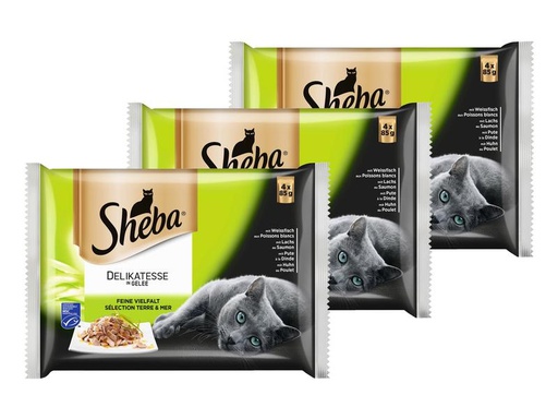 [90210258 1311279] Sheba Nassfutter Delikatesse in Gelée Feine Vielfalt, 12 x 85 g