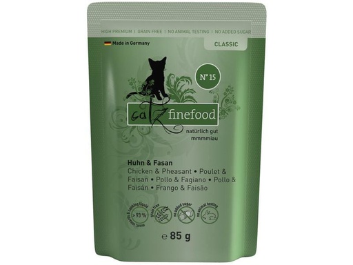 [90210441 1293279] catz finefood Nassfutter No.15 Huhn &amp; Fasan, 85 g