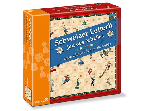 [90210485 1280180] Carta.Media Familienspiel Schweizer Leiterli – Reise-Edition