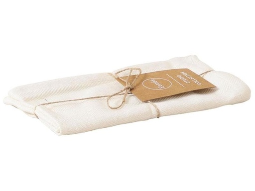 [90210721 1313656] Esmée Stoffserviette 45 cm x 45 cm, 1 Stück, Crème