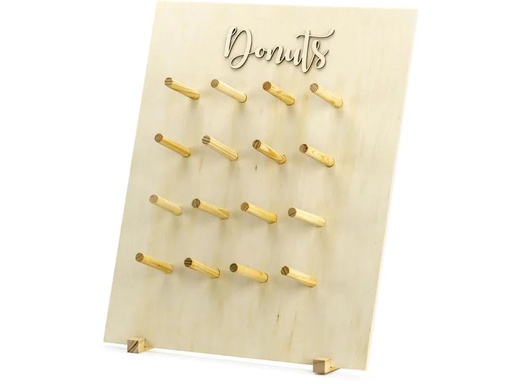 [90210774 1300065] Partydeco Hochzeitsaccessoire Donut Wand 45 x 55 cm, Braun