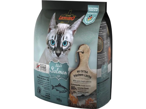 [90211095 1294526] Leonardo Cat Food Trockenfutter Adult getreidefrei Lachs, 300 g