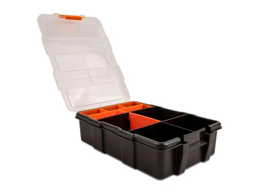 [90211149 1306832] Delock Sortimentskasten Orange / Schwarz 11 Fächer