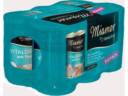[90211649 1305056] Miamor Katzen-Snack Dose Trinkfein Vitaldrink Thunfisch, 6 x 135 ml