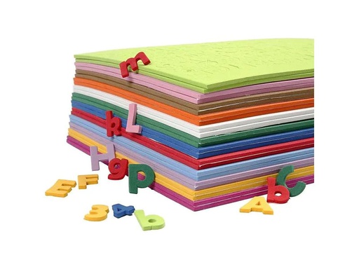 [90211752 1280648] Creativ Company Moosgummi-Set 20 mm 24 Stück, Mehrfarbig