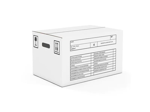 [90211788 1314099] Antalis Umzugsbox 60 x 40 x 35 cm 10 Stück Weiss