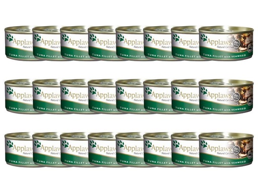 [90212031 1303199] Applaws Nassfutter Dose Thunfischfilet &amp; Algen, 24 x 70 g
