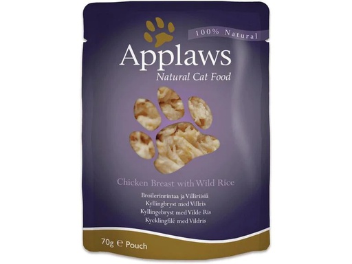 [90212051 1303098] Applaws Nassfutter Pouch Huhn &amp; Wildreis, 70 g