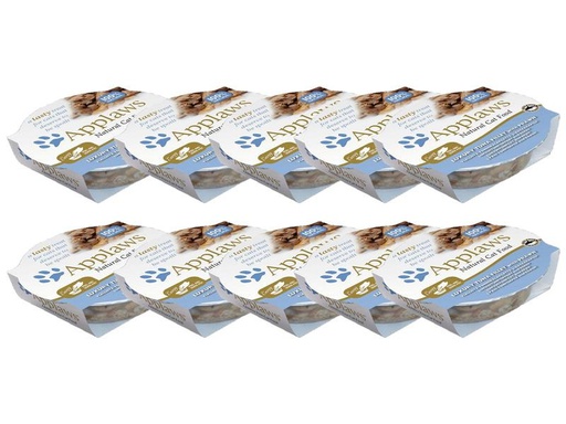 [90212058 1303179] Applaws Nassfutter Schale Thunfisch &amp; Garnelen, 10 x 60 g