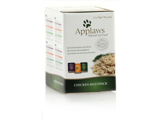 [90212062 1303089] Applaws Nassfutter Pouch Huhn Multipack, 12 x 70 g