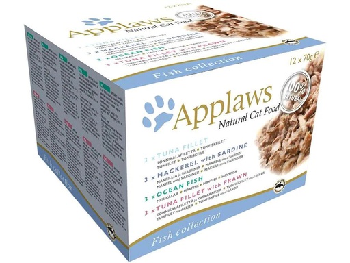 [90212074 1303088] Applaws Nassfutter Dose Fisch Collection Multipack, 12 x 70 g