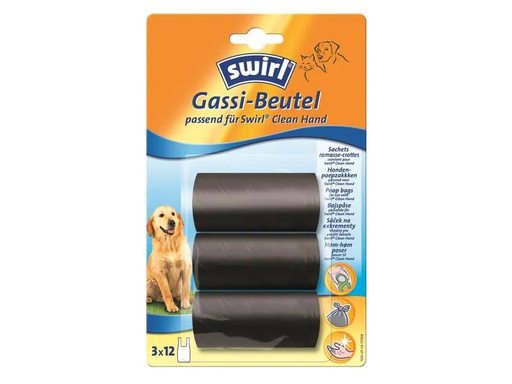 [90212176 1315171] Swirl Gassi-Beutel mit Tragegriff, 36 Stück