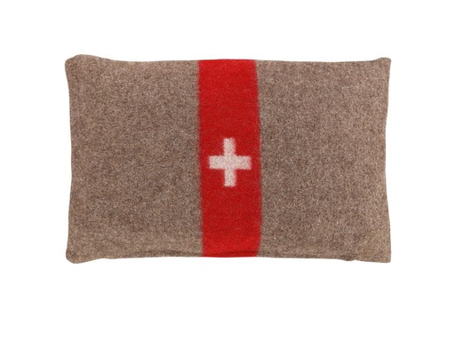 [90212441 1302963] Eskimo Kissen Armee 40 x 60 cm, Braun/Rot