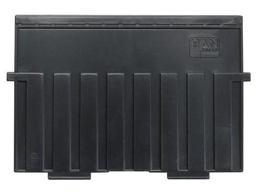 [90212607 1301493] HAN Karteibox Stützplatte Quer A5, Schwarz