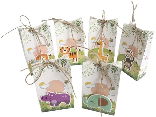 [90213045 1318760] Cut my Cookies Geschenktüte Safari 6 Stück, Mehrfarbig