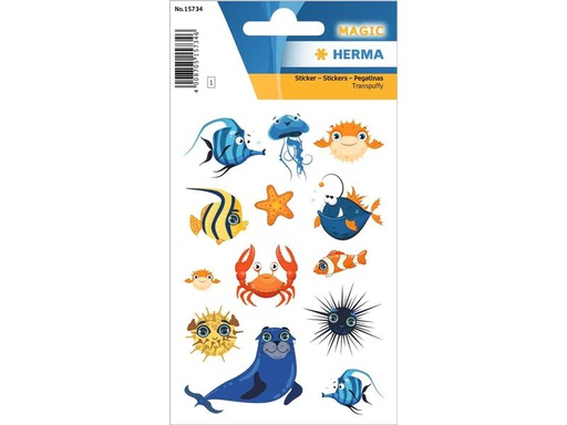 [90213243 1316963] Herma Stickers Motivsticker Magic Meerestiere 13 Stück Mehrfarbig