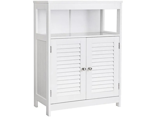 [90213266 1309915] VASAGLE Kommode mit Doppeltür 60 x 80 cm, Weiss