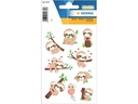 Herma Stickers Motivsticker Magic Faultier 9 Stück Braun/Grün/Hellbraun
