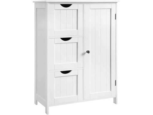 [90213350 1309910] VASAGLE Kommode mit 3 Schubladen 60 x 81 cm, Weiss