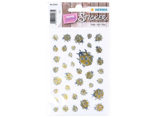 [90213380 1316969] Herma Stickers Motivsticker Creative Goldkäfer 38 Stück Gold/Silber