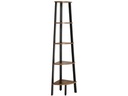 VASAGLE Regal mit 5 Ebenen 34 x 159 cm, Dunkelbraun/Schwarz