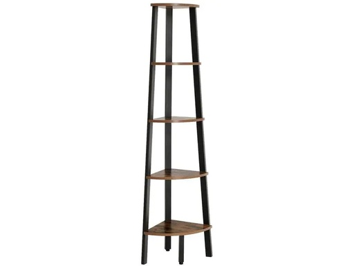 [90213395 1309900] VASAGLE Regal mit 5 Ebenen 34 x 159 cm, Dunkelbraun/Schwarz