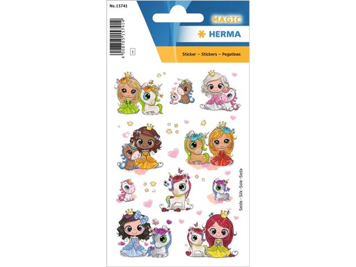 [90213396 1316967] Herma Stickers Motivsticker Magic Prinzessin 10 Stück Mehrfarbig