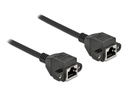 Delock Patchkabel Verlängerungskabel Cat 6A, S/FTP, 2 m, Schwarz