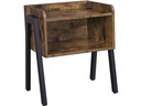VASAGLE Beistelltisch mit offenem Fach 42 x 52 cm, Braun/Schwarz