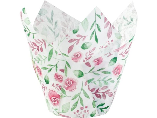 [90213642 1297009] Demmler Muffin Backform Tulip Wraps Rose 24 Stück