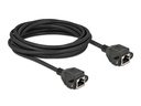 Delock Patchkabel Verlängerungskabel Cat 6A, S/FTP, 5 m, Schwarz