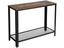 VASAGLE Konsolentisch mit Gitterablage 101.5 x 80 cm, Braun/Schwarz