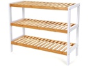 Songmics Schuhorganizer aus Bambus, Nature/Weiss