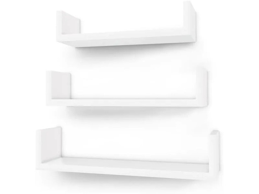 [90213903 1309930] Songmics Wandregal u-förmig , Weiss