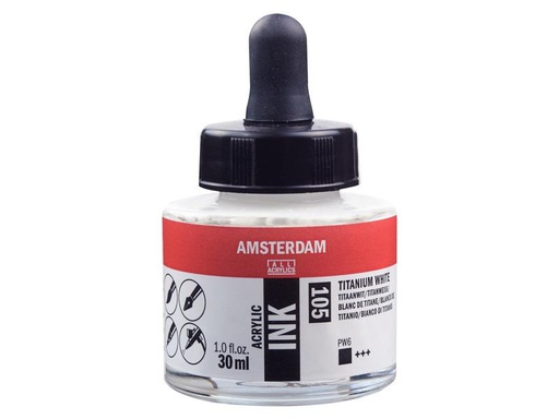 [90213930 1317668] Amsterdam Acryltinte 105 Titanweiss deckend 30 ml