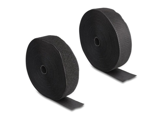 [90214018 1320802] Delock Klettband 15m x 50mm Strapazierfähig Schwarz