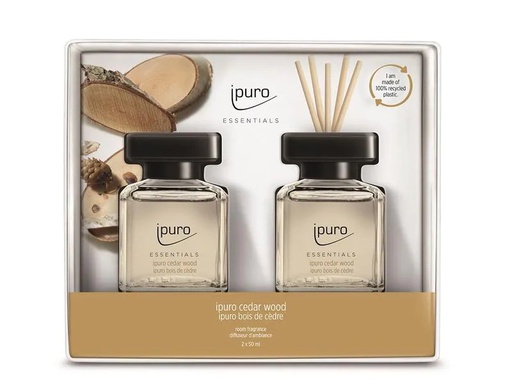 [90003371 1159374] ipuro Duftstäbchen Cedar Wood 2 x 50 ml Set 100 ml