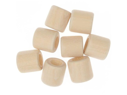 [90214185 1295912] Rico Design Holzperlen Makramee Nature, 8 Stück