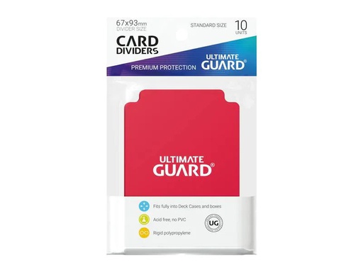 [90214332 1320054] Ultimate Guard Kartentrenner Standardgrösse Rot 10