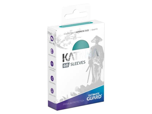 [90214394 1320013] Ultimate Guard Kartenhülle Katana Sleeves Japanische Grösse Türkis 60