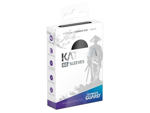 [90214442 1320015] Ultimate Guard Kartenhülle Katana Sleeves Japanische Grösse Schwarz 60